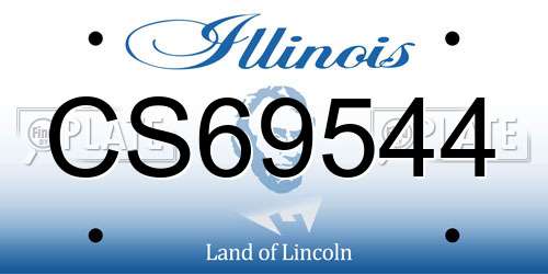CS69544 Illinois License Plate