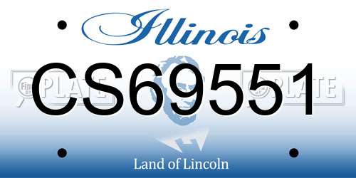 CS69551 Illinois License Plate