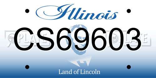 CS69603 Illinois License Plate