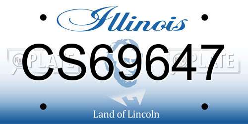 CS69647 Illinois License Plate