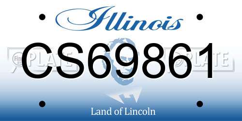 CS69861 Illinois License Plate