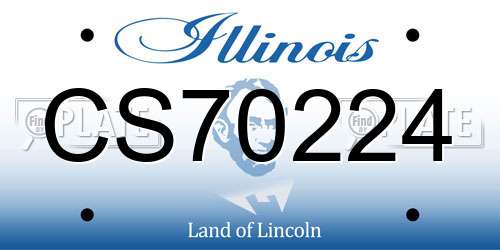 CS70224 Illinois License Plate