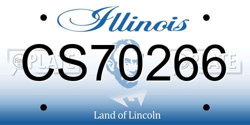 CS70266 Illinois License Plate