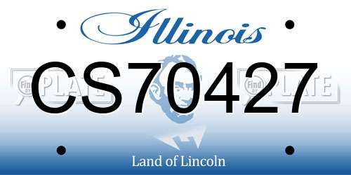CS70427 Illinois License Plate