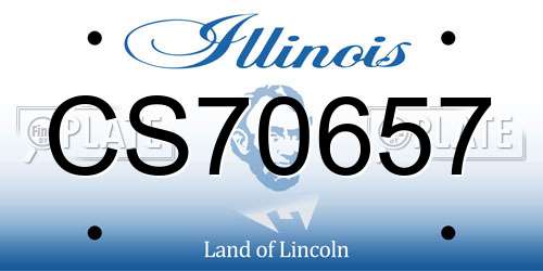 CS70657 Illinois License Plate