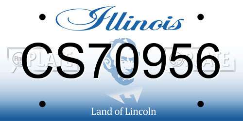 CS70956 Illinois License Plate