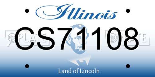 CS71108 Illinois License Plate