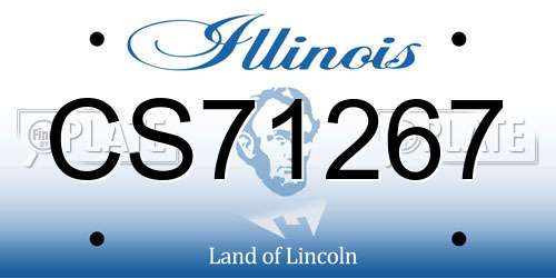 CS71267 Illinois License Plate