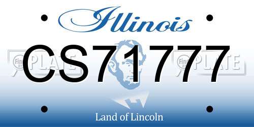 CS71777 Illinois License Plate