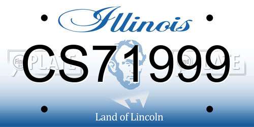 CS71999 Illinois License Plate