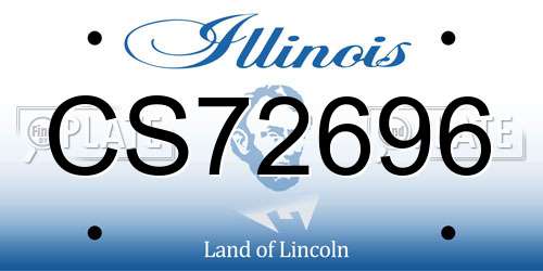 CS72696 Illinois License Plate