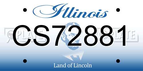 CS72881 Illinois License Plate