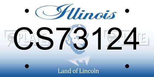 CS73124 Illinois License Plate