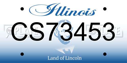 CS73453 Illinois License Plate