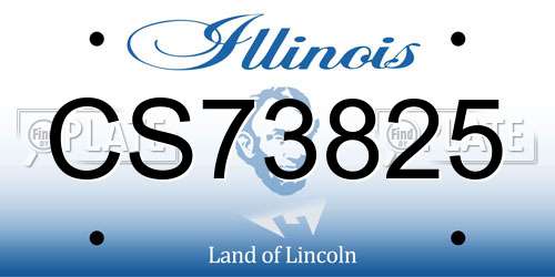 CS73825 Illinois License Plate