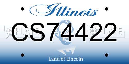CS74422 Illinois License Plate