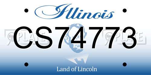 CS74773 Illinois License Plate