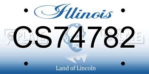 CS74782 Illinois License Plate