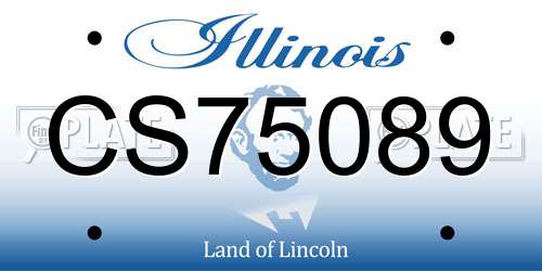 CS75089 Illinois License Plate