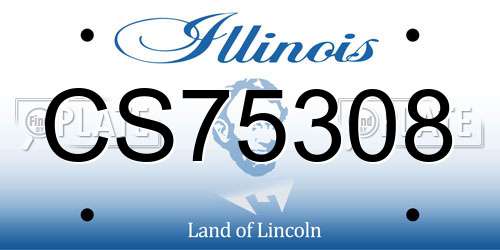 CS75308 Illinois License Plate