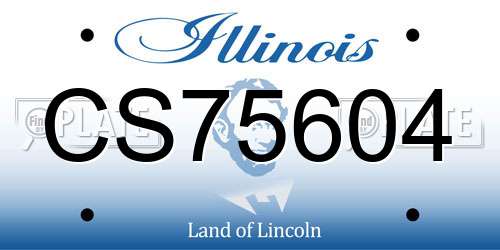 CS75604 Illinois License Plate