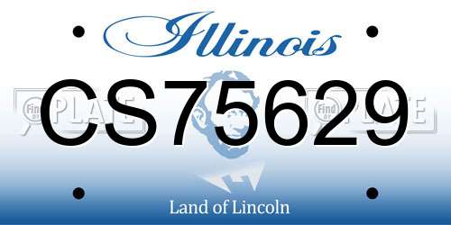 CS75629 Illinois License Plate