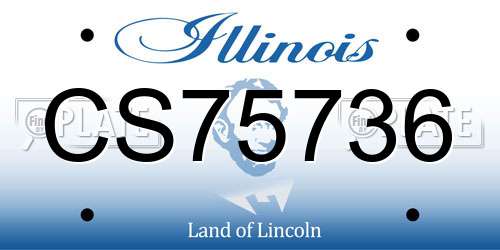 CS75736 Illinois License Plate
