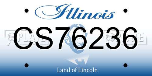 CS76236 Illinois License Plate