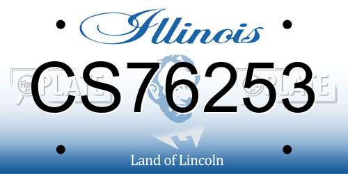 CS76253 Illinois License Plate