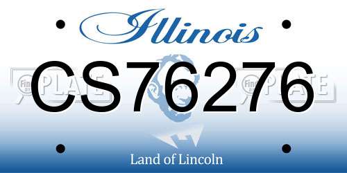 CS76276 Illinois License Plate
