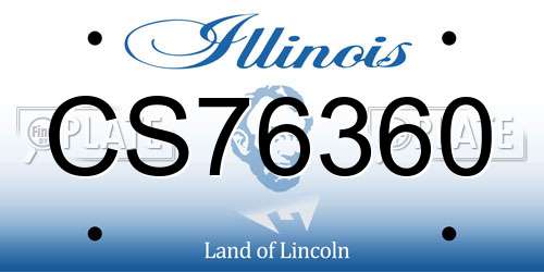 CS76360 Illinois License Plate