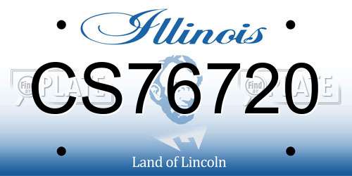CS76720 Illinois License Plate
