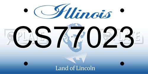 CS77023 Illinois License Plate