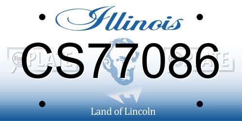 CS77086 Illinois License Plate