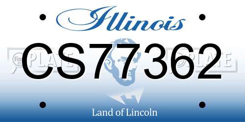 CS77362 Illinois License Plate