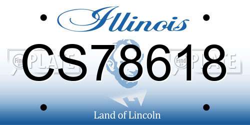 CS78618 Illinois License Plate