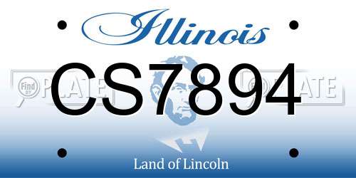 CS7894 Illinois License Plate