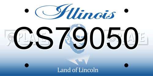 CS79050 Illinois License Plate