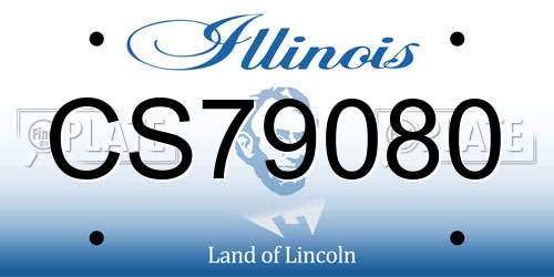 CS79080 Illinois License Plate