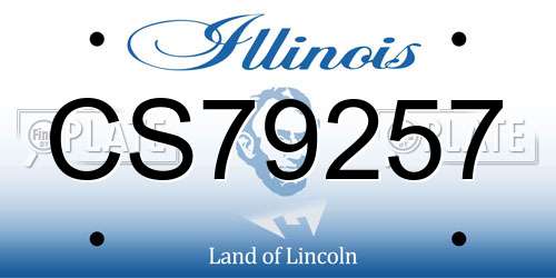 CS79257 Illinois License Plate