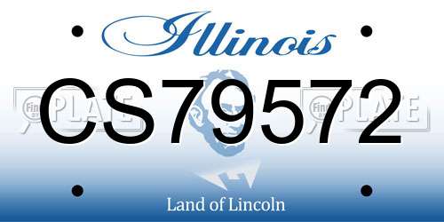 CS79572 Illinois License Plate