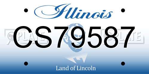 CS79587 Illinois License Plate