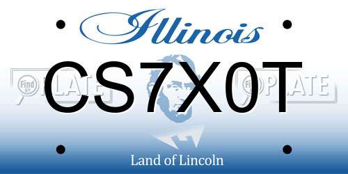 CS7X0T Illinois License Plate