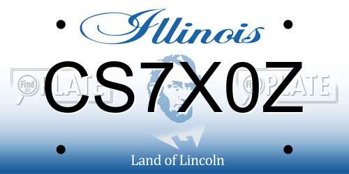 CS7X0Z Illinois License Plate