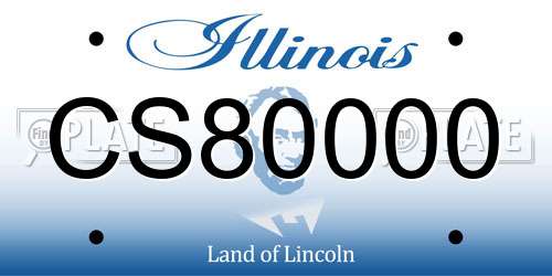 CS80000 Illinois License Plate