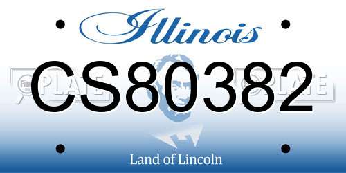 CS80382 Illinois License Plate