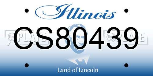 CS80439 Illinois License Plate