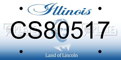 CS80517 Illinois License Plate