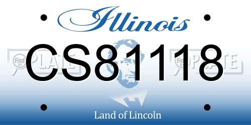 CS81118 Illinois License Plate