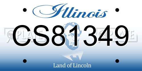 CS81349 Illinois License Plate
